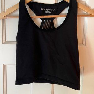 Beyond Yoga Cropped Halter Top | Black | Small